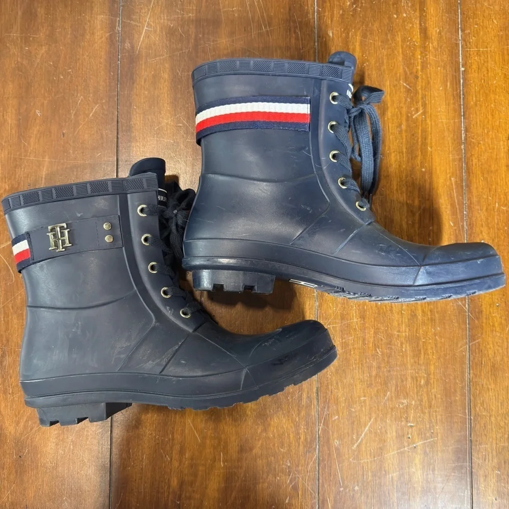 Tommy Hilfiger Toniee Navy Rain Boots